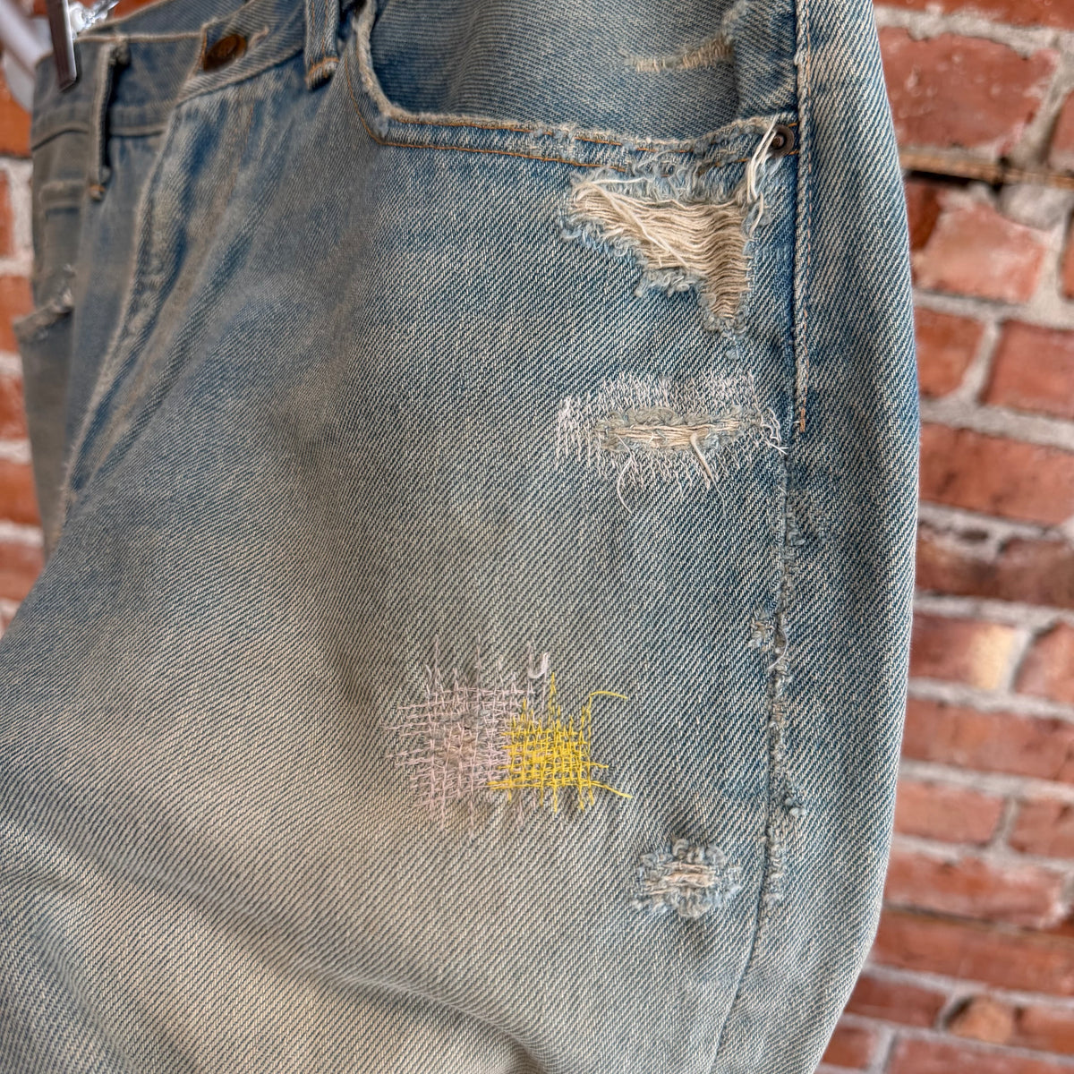 UNDERCOVER SS05 "BUT BEAUTIFUL II" DENIM SHORTS ‘MULTI’