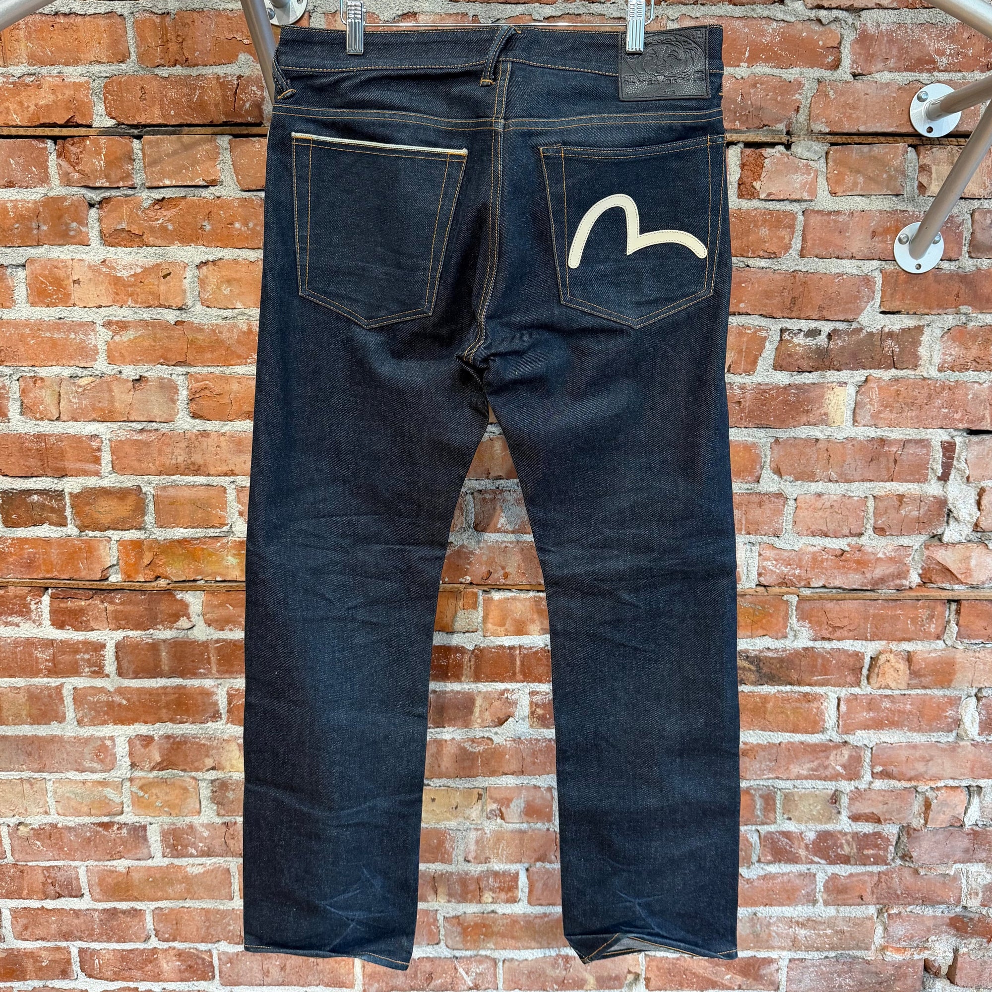 EVISU SELVEDGE ID SINGLE GULL DENIM ‘INDIGO/WHITE’