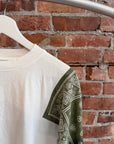 KAPITAL ELEPHANT BANDANA JUMBO TEE ‘WHITE/GREEN’