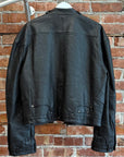 BALENCIAGA FW23 RUNWAY DECONSTRUCTED LEATHER JACKET ‘BLACK’