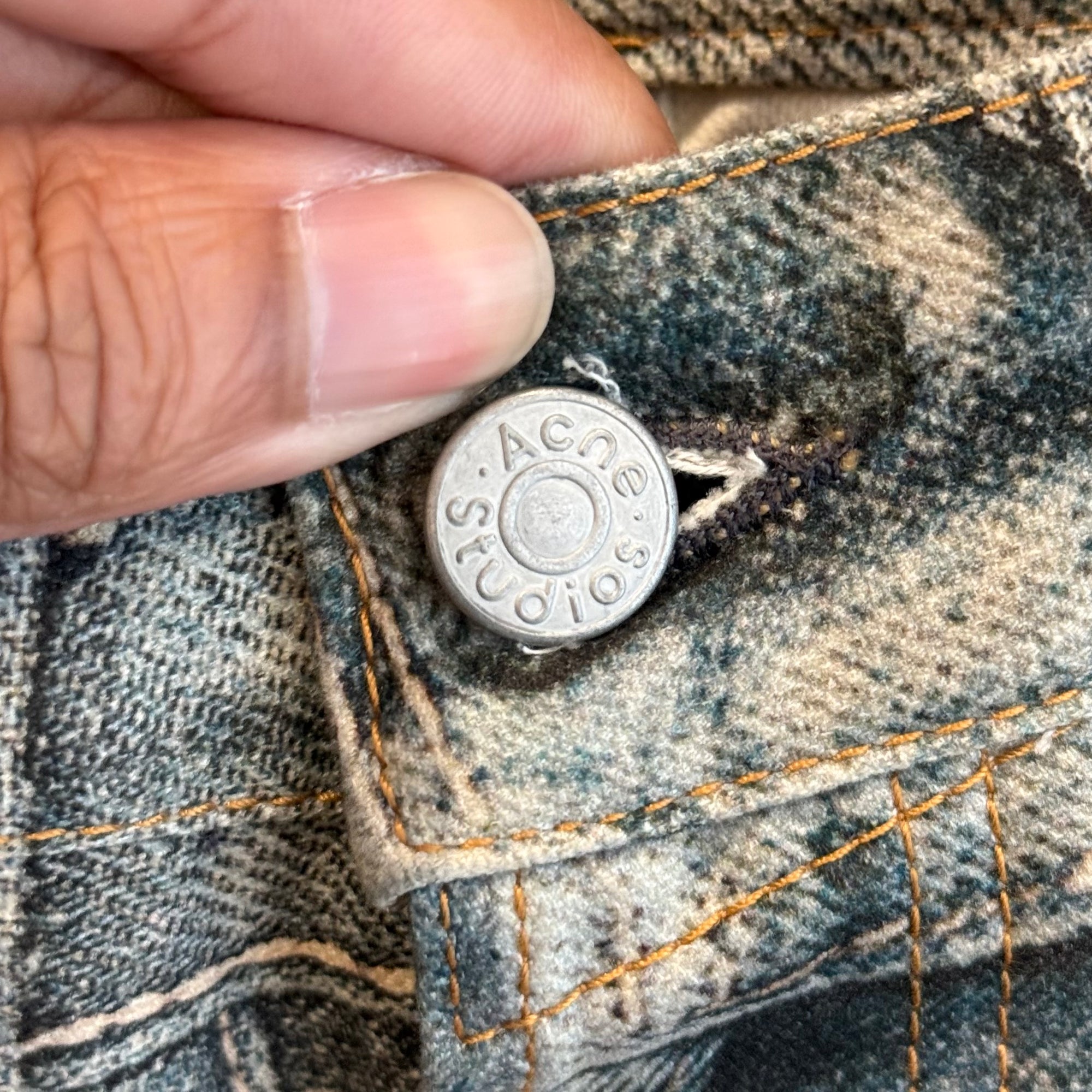 ACNE STUDIOS 1981M TROMPE L’OEIL CHAIN JEANS ‘MULTI’