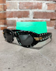 BOTTEGA VENETA BV1322S CLEAR WEAVE SUNGLASSES ‘MULTI’