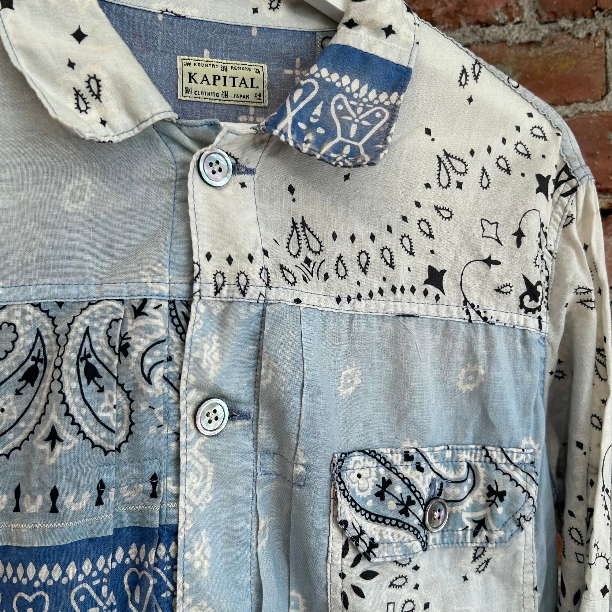 KAPITAL VINTAGE BANDANA 1ST TRUCKER JACKET ‘BLUE’