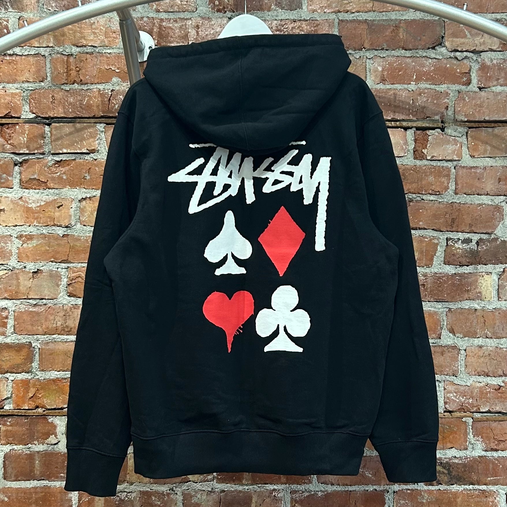 STUSSY CARD SUITS HOODIE ‘BLACK’