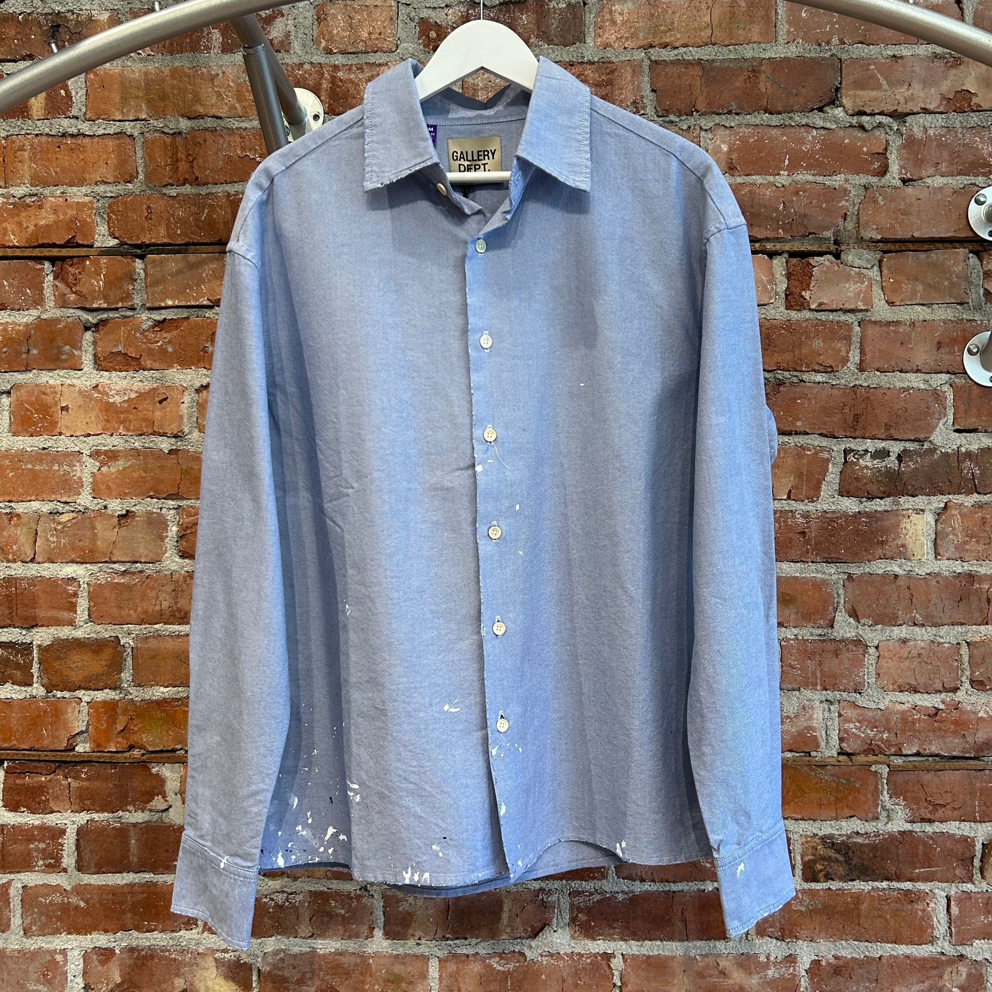 GALLERY DEPT. STARR DISTRESSED OXFORD SHIRT ‘LIGHT BLUE’