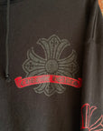 CHROME HEARTS VINTAGE PLUS CROSS FLEECE LINED ZIP UP 'BLACK/RED'