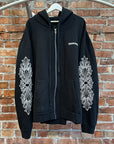 CHROME HEARTS DAGGER VINE EYE CHART ZIP HOODIE ‘BLACK’