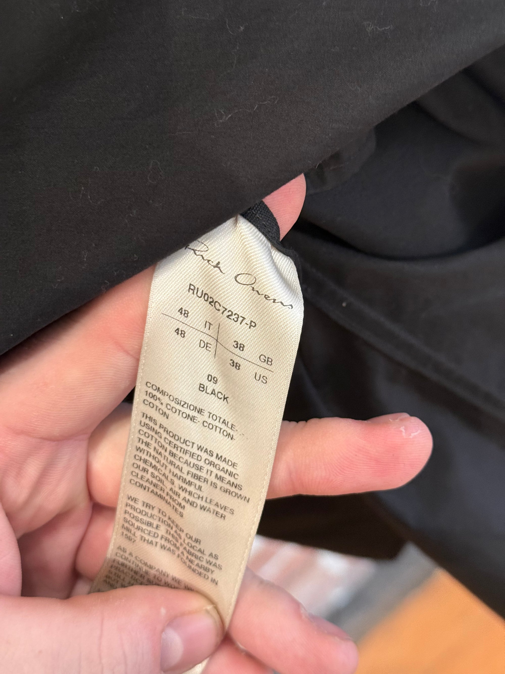 RICK OWENS FW23 FOGPOCKET SHIRT JACKET ‘BLACK’