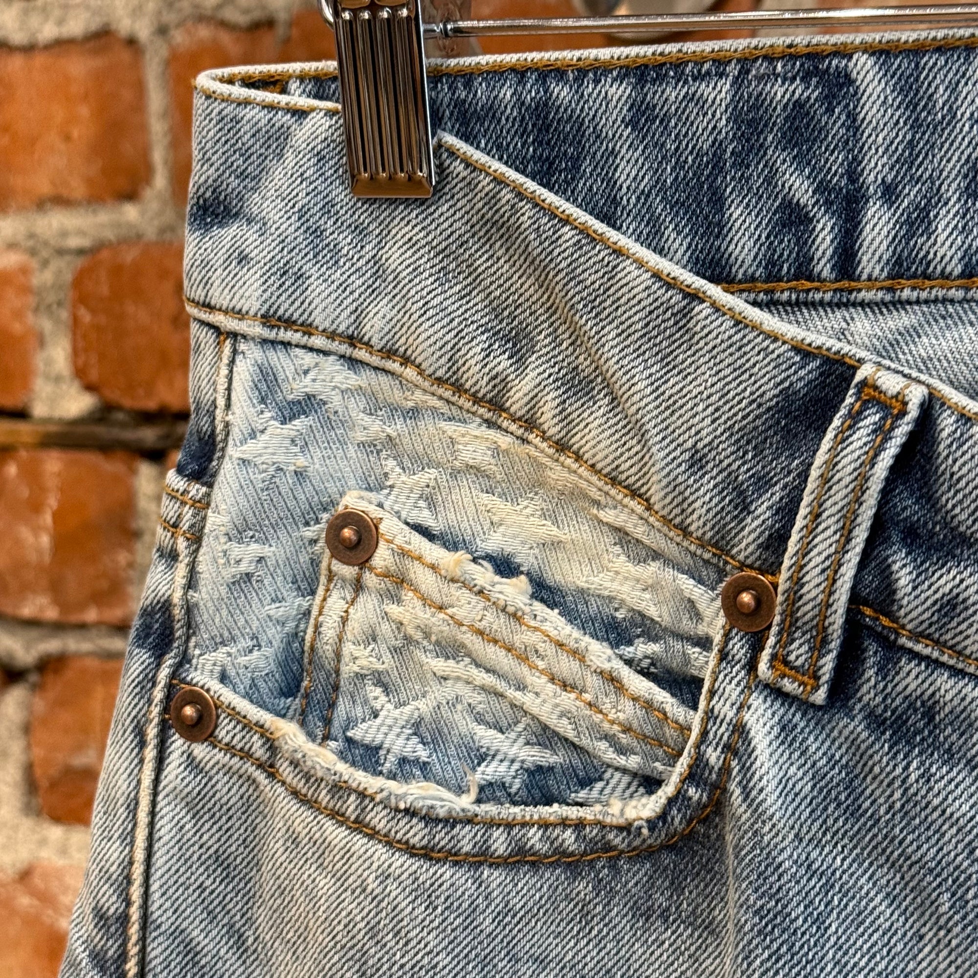 ERL PATCHWORK STARS FLARED DENIM ‘BLUE’