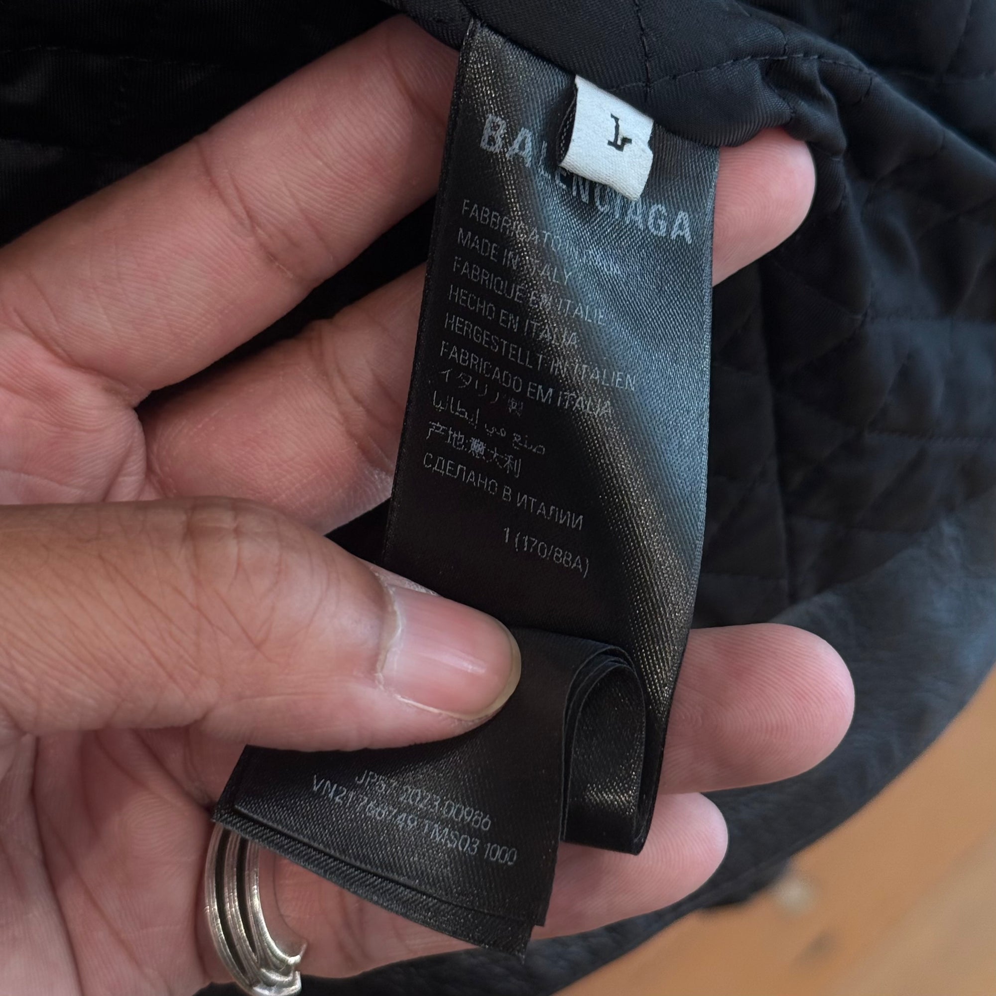 BALENCIAGA FW23 RUNWAY DECONSTRUCTED LEATHER JACKET ‘BLACK’