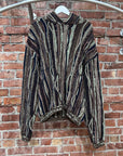 KAPITAL 7G UNIT GAUDY COOGI KNIT HOODIE ‘GREEN/MULTI’