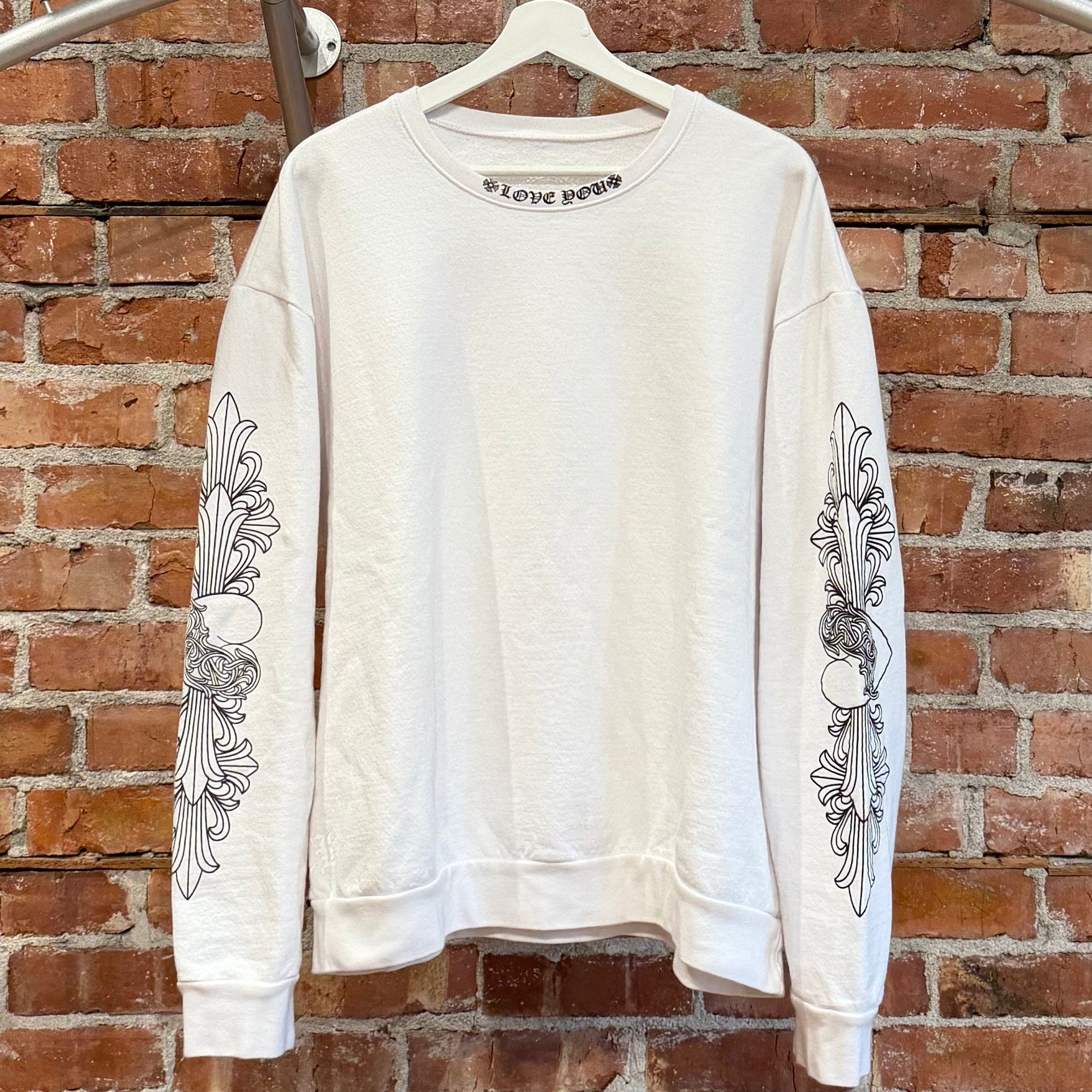 CHROME HEARTS LOVE YOU CREWNECK ‘WHITE’