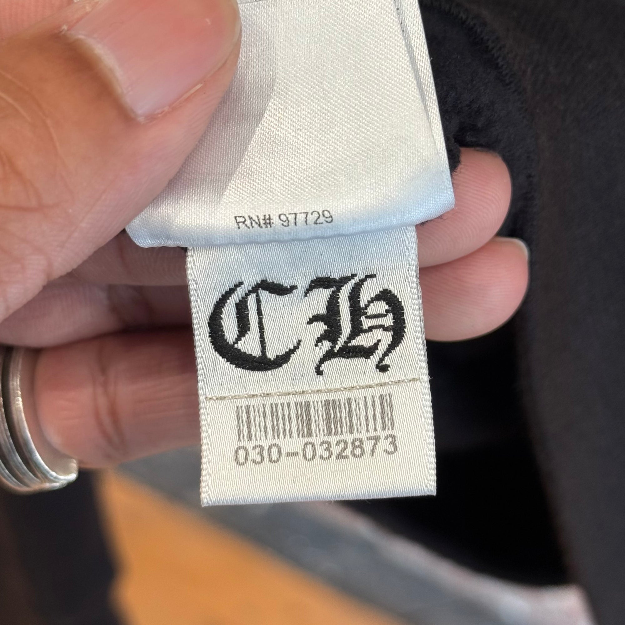 CHROME HEARTS VERTICAL LOGO ZIP HOODIE ’BLACK’