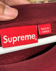 SUPREME FW22 BOX LOGO CREWNECK ‘BURGUNDY’
