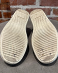 RICK OWENS MAINLINE LEATHER RAMONE LOW SNEAKERS ‘CREAM’