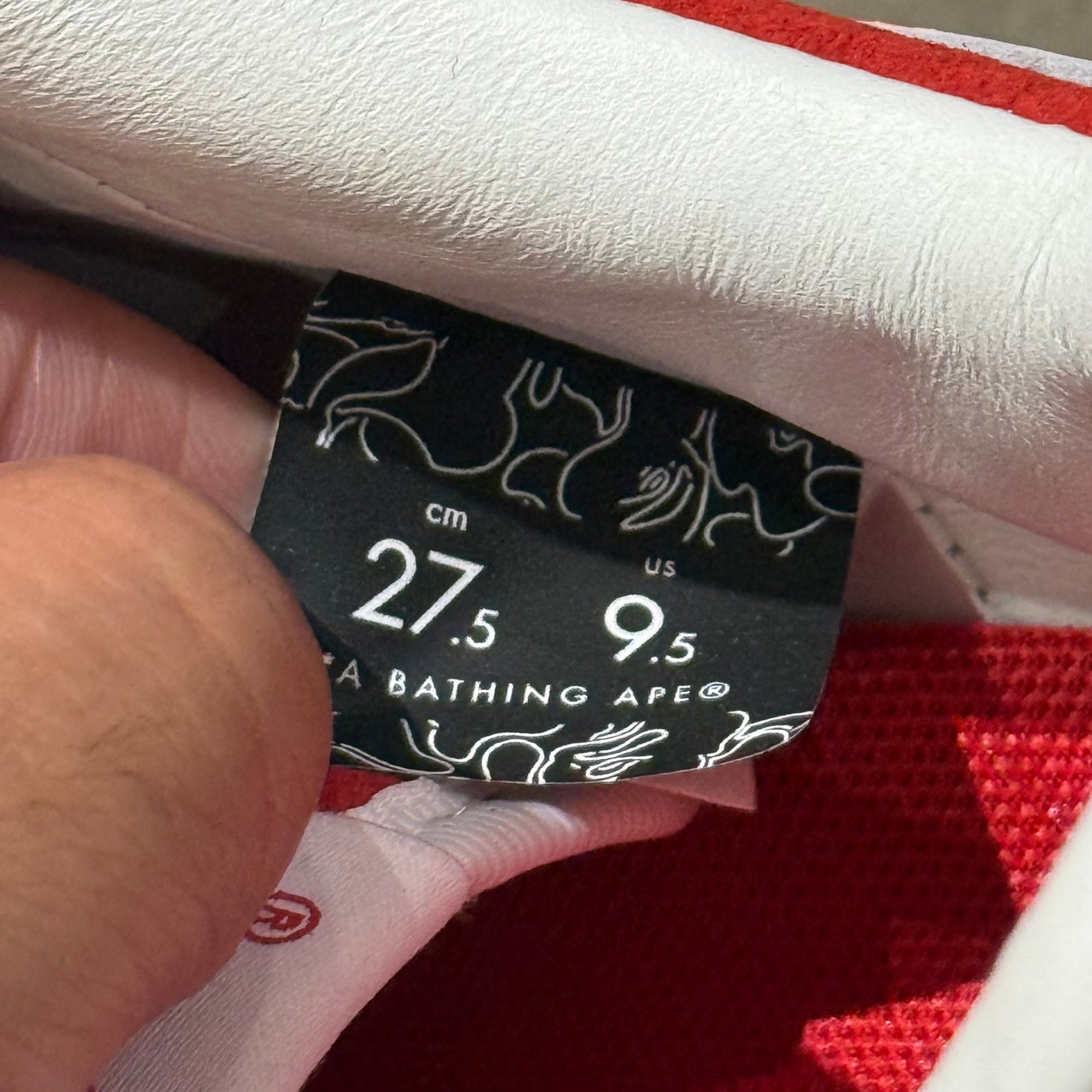 BAPE BAPESTA SUEDE SNEAKERS ‘RED’