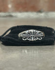 DEAL DESIGN BLOOMING CROSS FLORAL RING 'SILVER'