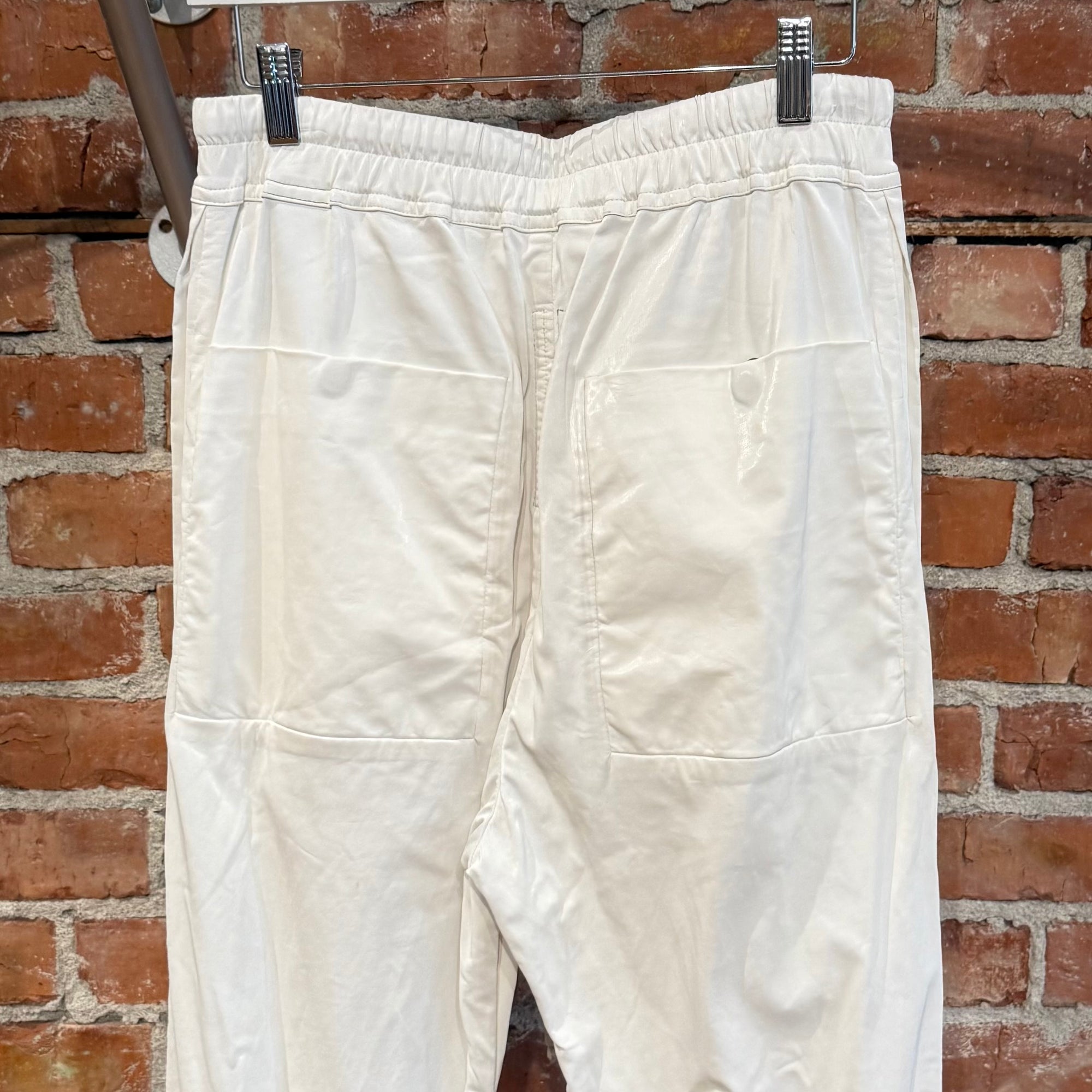 RICK OWENS SS23 EDFU DRKSHDW SHINY PUSHER PANTS ‘MILK’