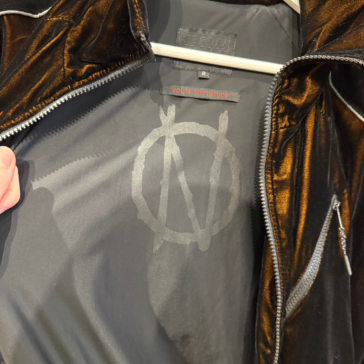 99%IS VELOUR TRACK JACKET ‘BROWN’