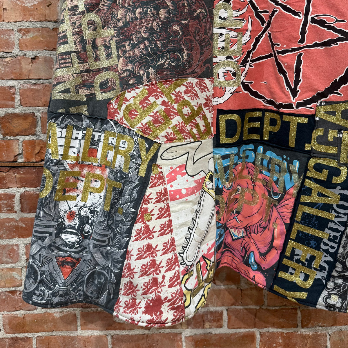 GALLERY DEPT. DR OCT 1 OF 1 PATCHWORK CAPE ‘MULTI’