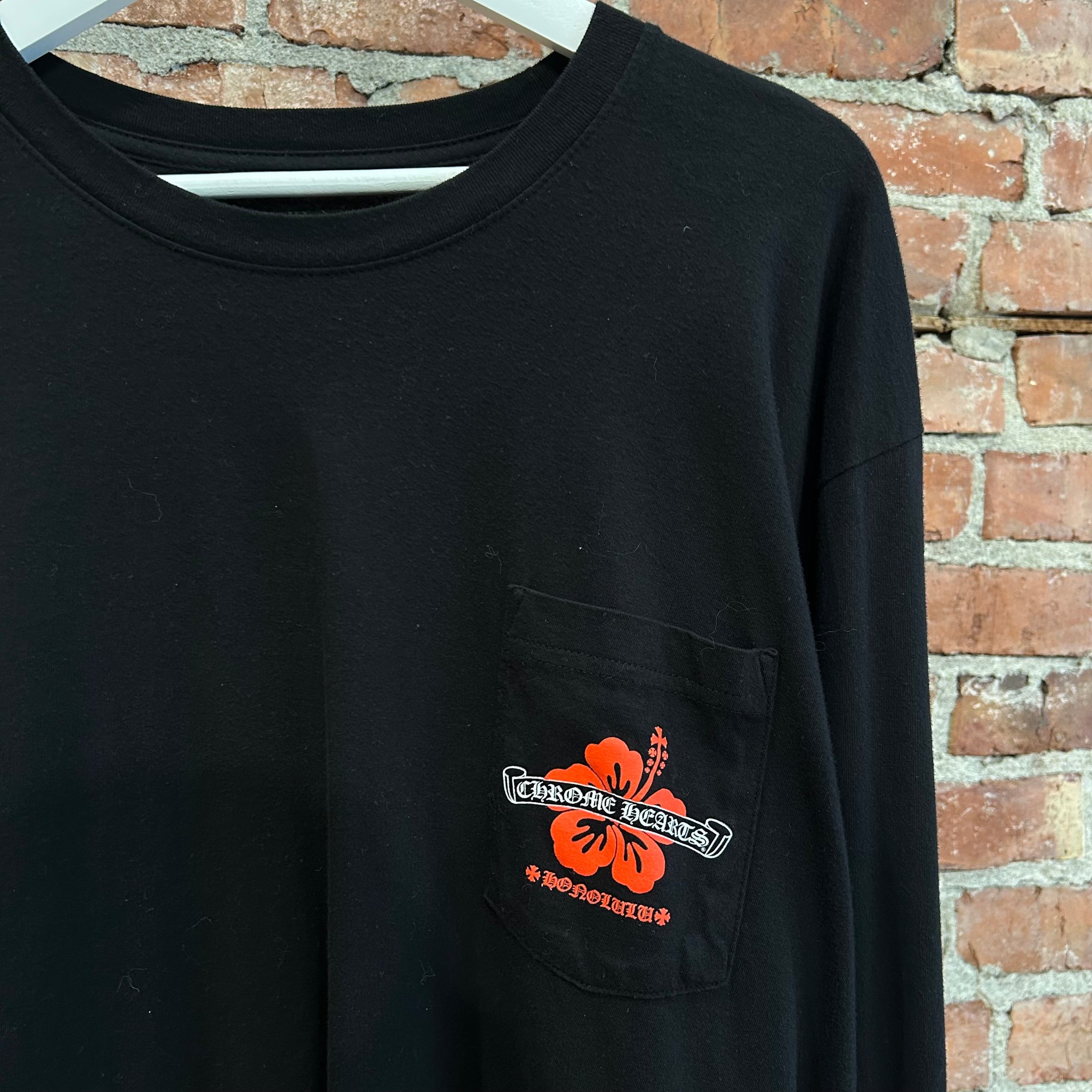 CHROME HEARTS HONOLULU HIBISCUS FLOWER LONGSLEEVE ‘BLACK’