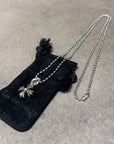 CHROME HEARTS CUT OUT PLUS CROSS NECKLACE ‘SILVER’