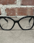 PRADA BUTTERFLY FRAME GLASSES ‘BLACK’