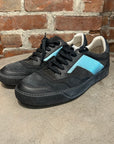 LANVIN LOW TRAINERS ‘BLACK/METALLIC BLUE’