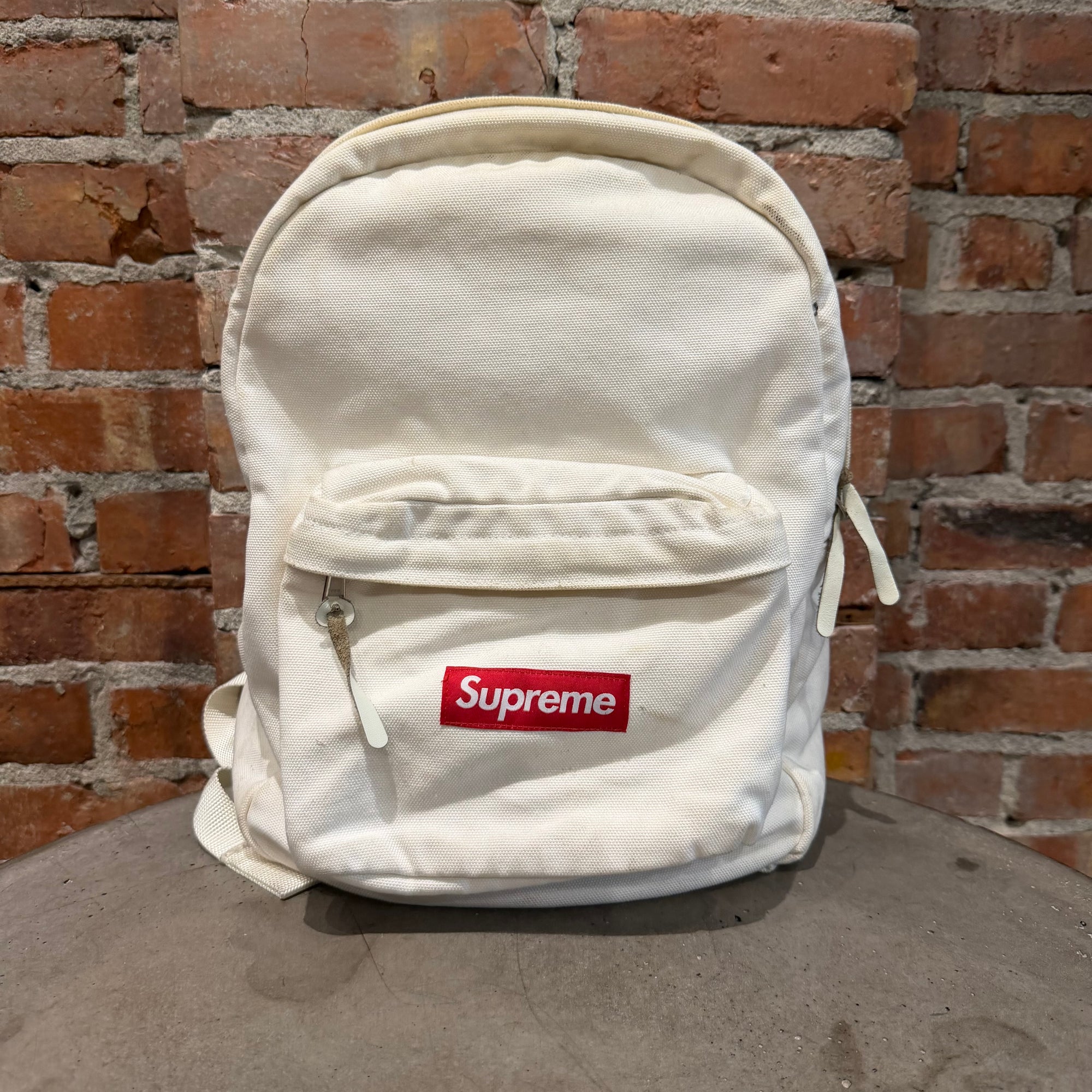 SUPREME SS16 CANVAS BOGO CANVAS BACKPACK ‘WHITE/RED’