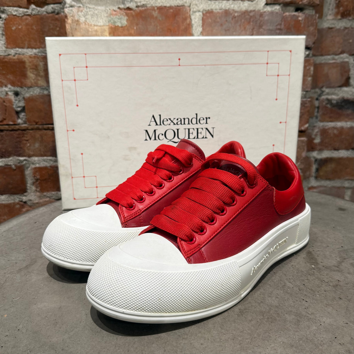 ALEXANDER MCQUEEN DECK SNEAKERS ‘RED’