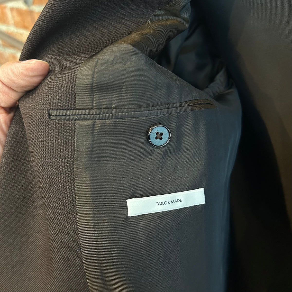 JIL SANDER SHARP WOOL SERGE JACKET &amp; PANTS ‘BROWN’