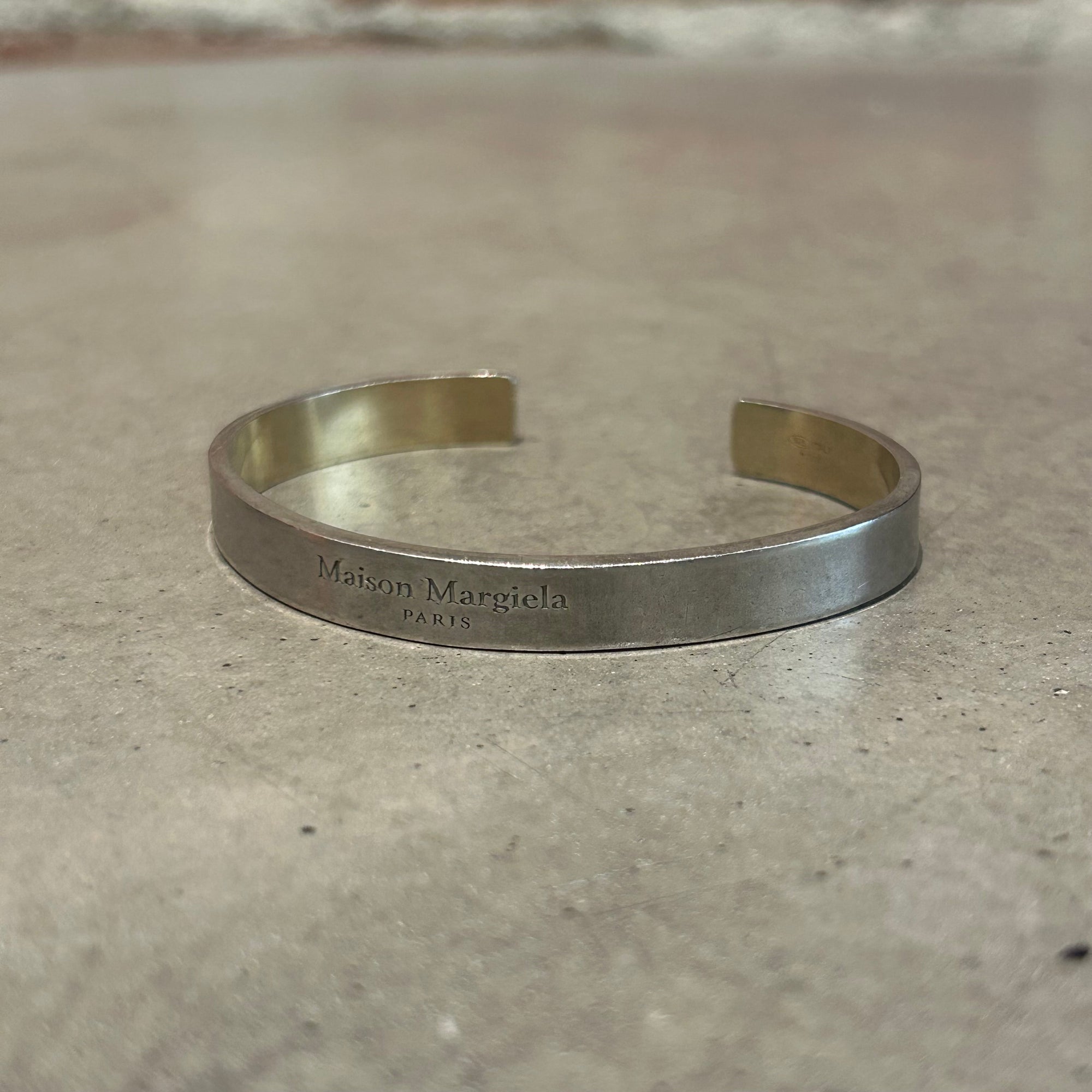 MAISON MARGIELA .925 CUFF BANGLE BRACELET ‘TARNISHED SILVER’
