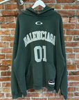 BALENCIAGA SS25 BASKETBALL LARGE FIT HOODIE ‘FOREST’