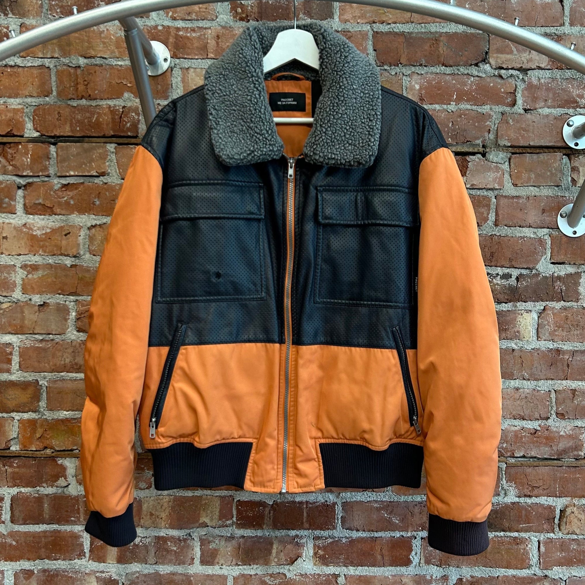 GOSHA PACCBET COLOR BLOCK BOMBER JACKET ‘ORANGE’