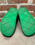 BOTTEGA VENETA QUILTED SLIDES ‘GREEN’