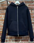 MIU MIU PADDED WOOL ZIP HOODIE ‘NAVY’