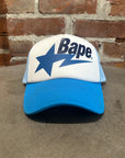 BAPE BAPESTA TRUCKER HAT ‘LIGHT BLUE/WHITE’