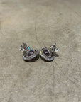 VIVIENNE WESTWOOD MINI ORB SILVER EARRINGS ‘LAVENDER’