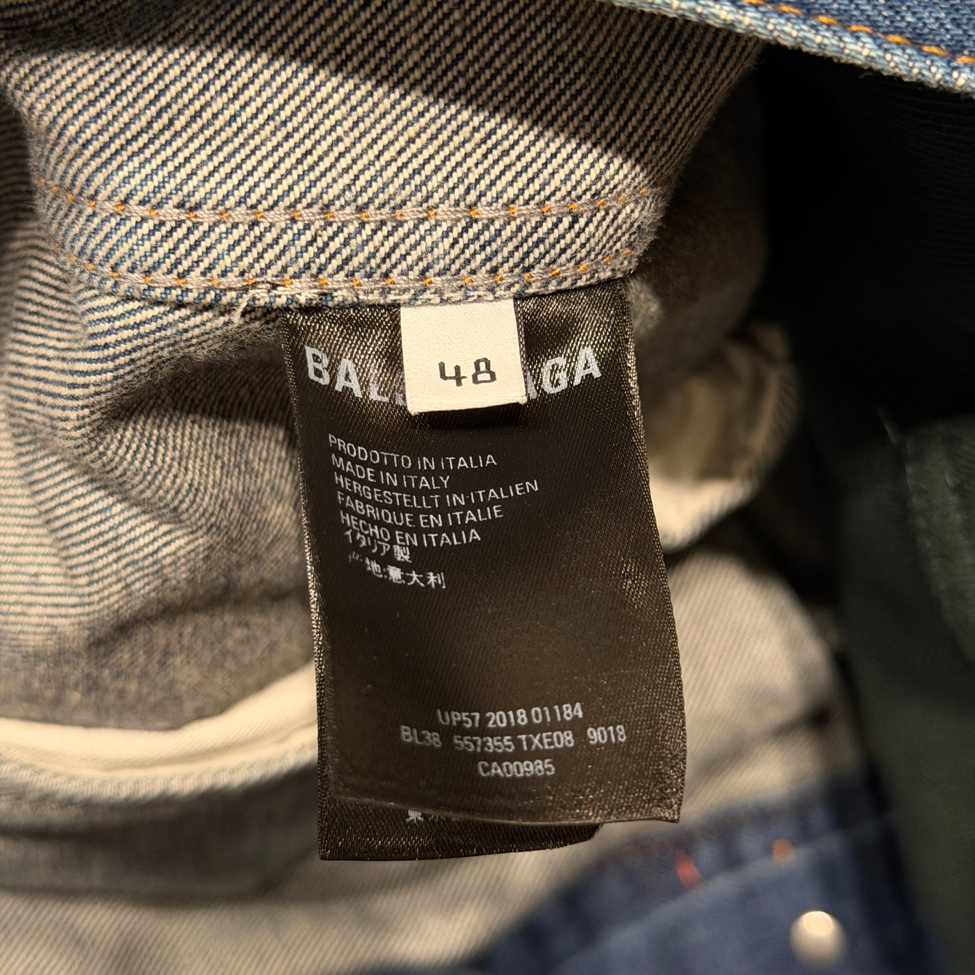 BALENCIAGA FW18 TWINSET DENIM JACKET ‘MULTI’