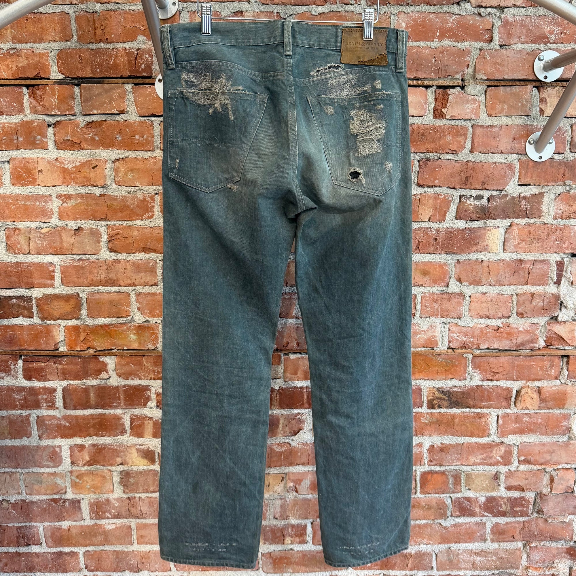 POLO RALPH LAUREN DENIM &amp; SUPPLY BORO REPAIR DENIM ‘MUD WASH’