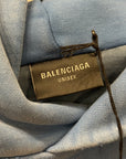 BALENCIAGA FW25 DISTRESSED 3B SPORTS ICON HOODIE ‘BLUE’