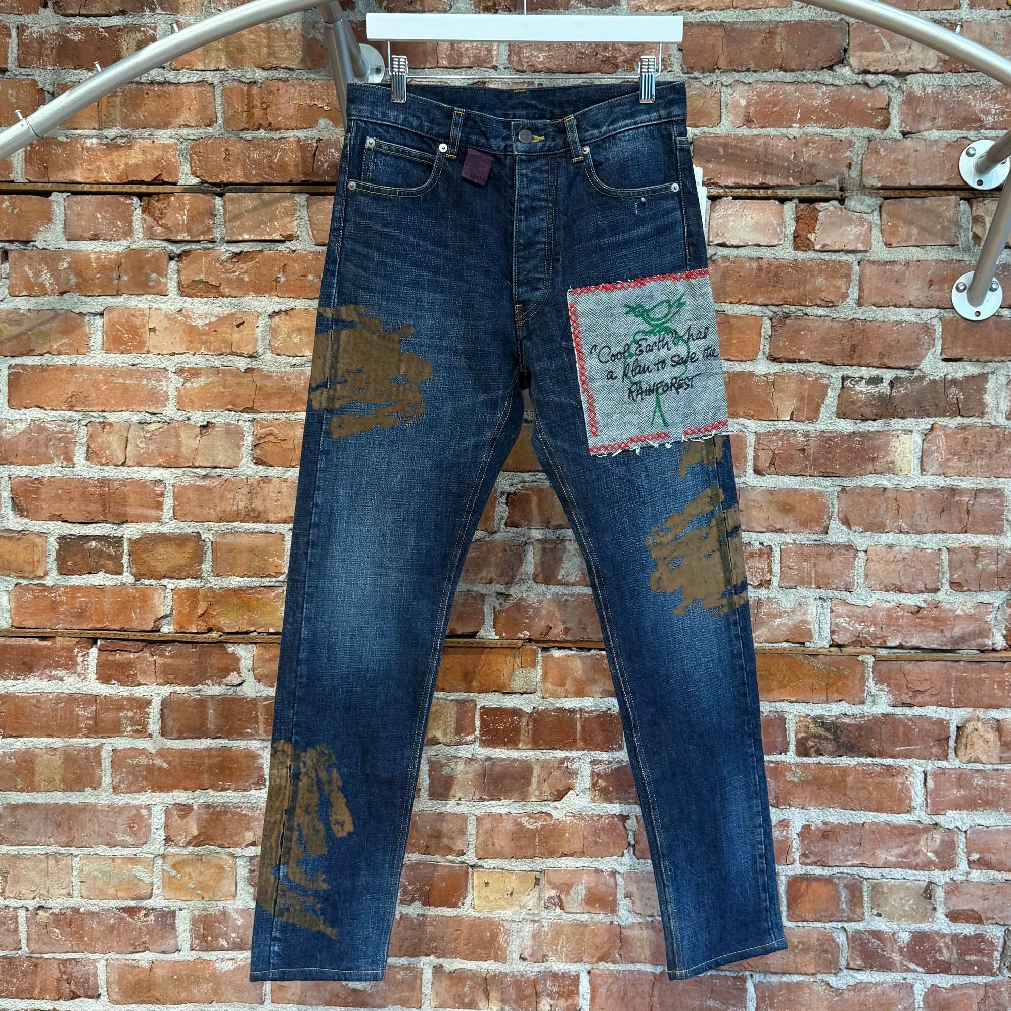 VIVIENNE WESTWOOD MAN "SAVE THE EARTH" PATCHWORK DENIM ‘BLUE’