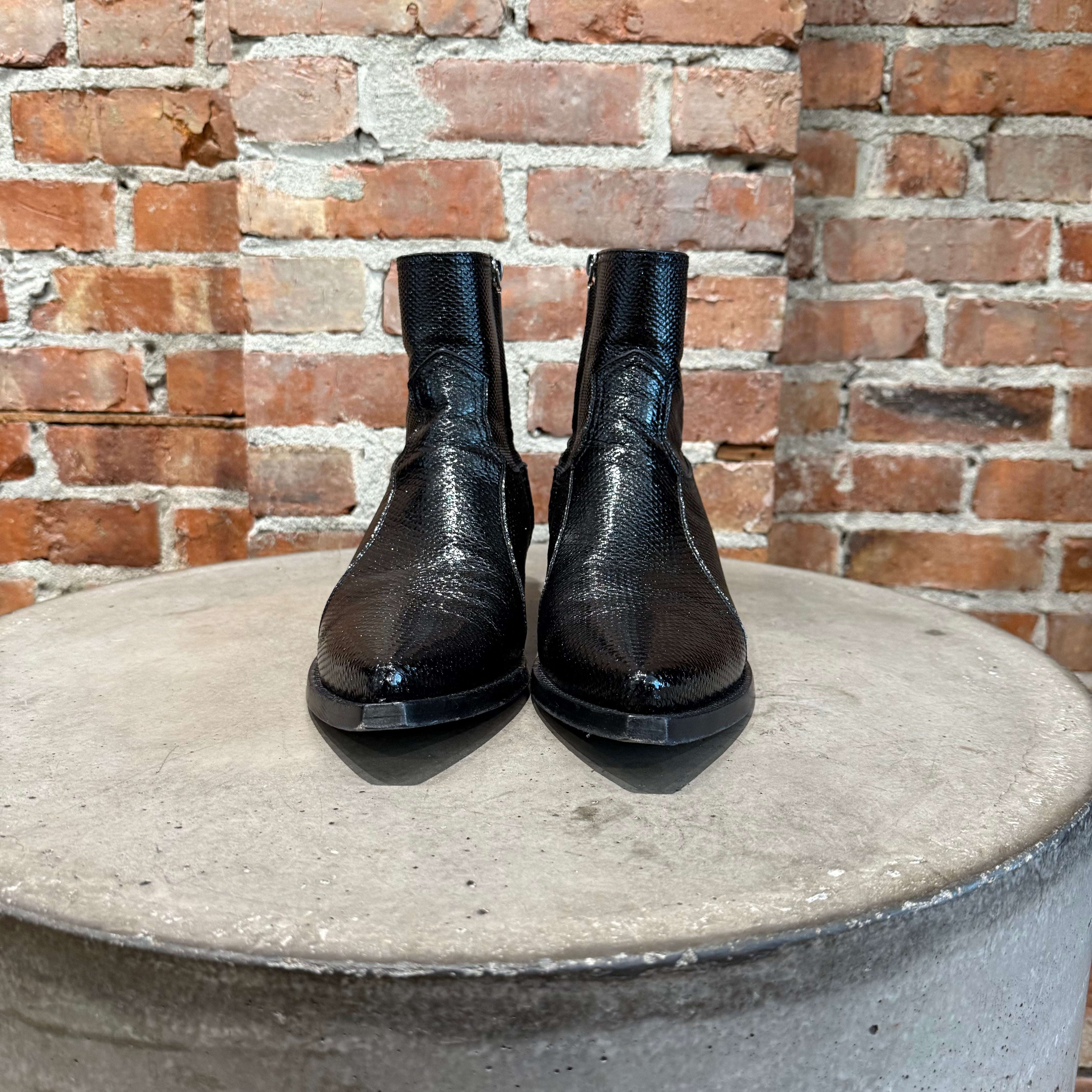 SAINT LAURENT PARIS LIZARD LUKAS BOOTS 'BLACK' – Sadō Room