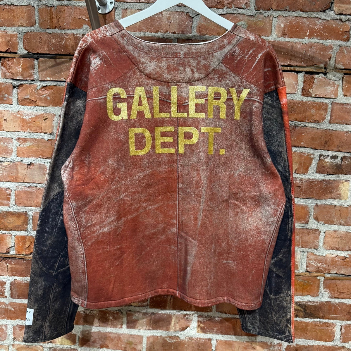 GALLERY DEPT. TROMPE PRINT MOTO CREWNECK ‘RED’