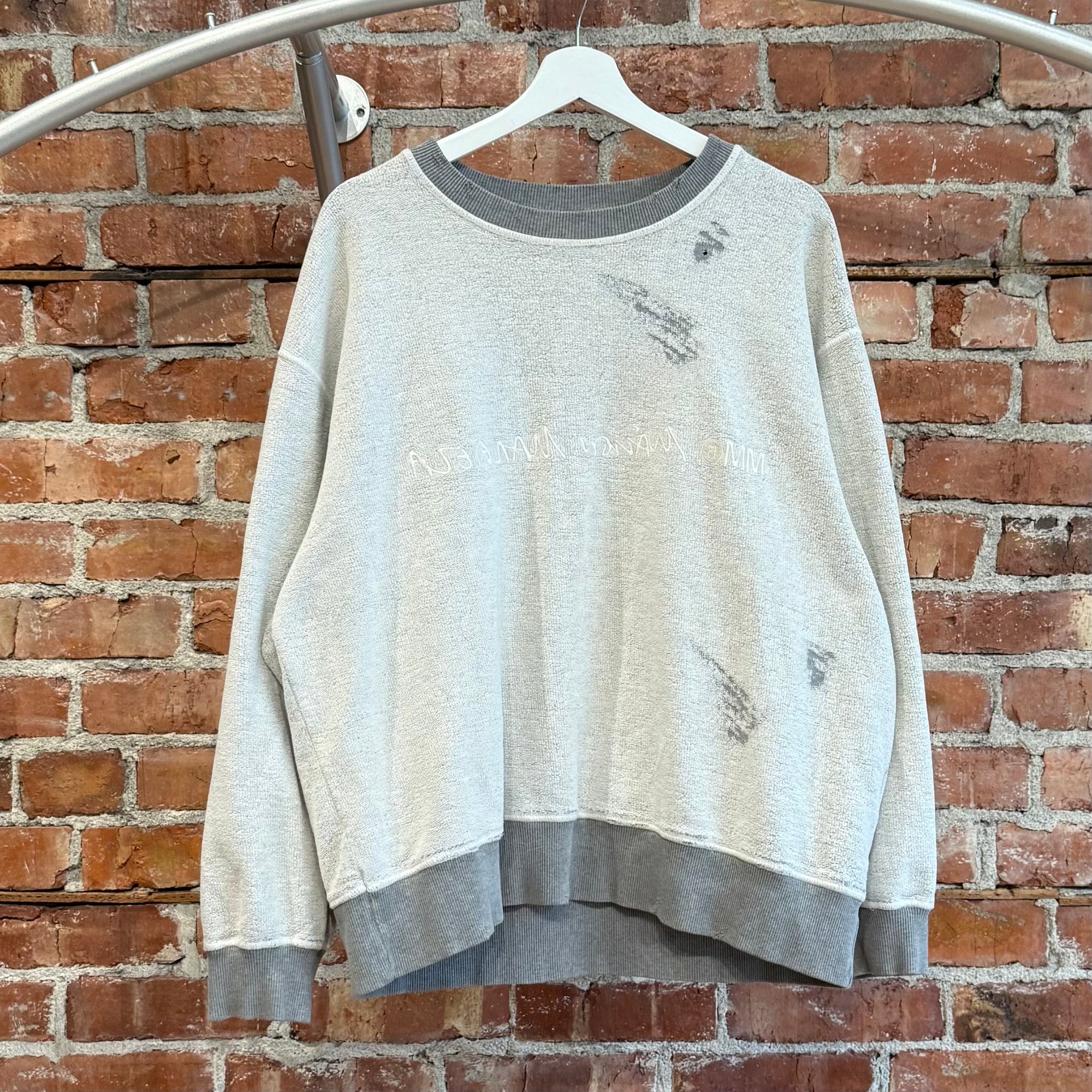 MAISON MARGIELA MM6 INSIDE OUT REVERSIBLE CREWNECK ‘GREY’