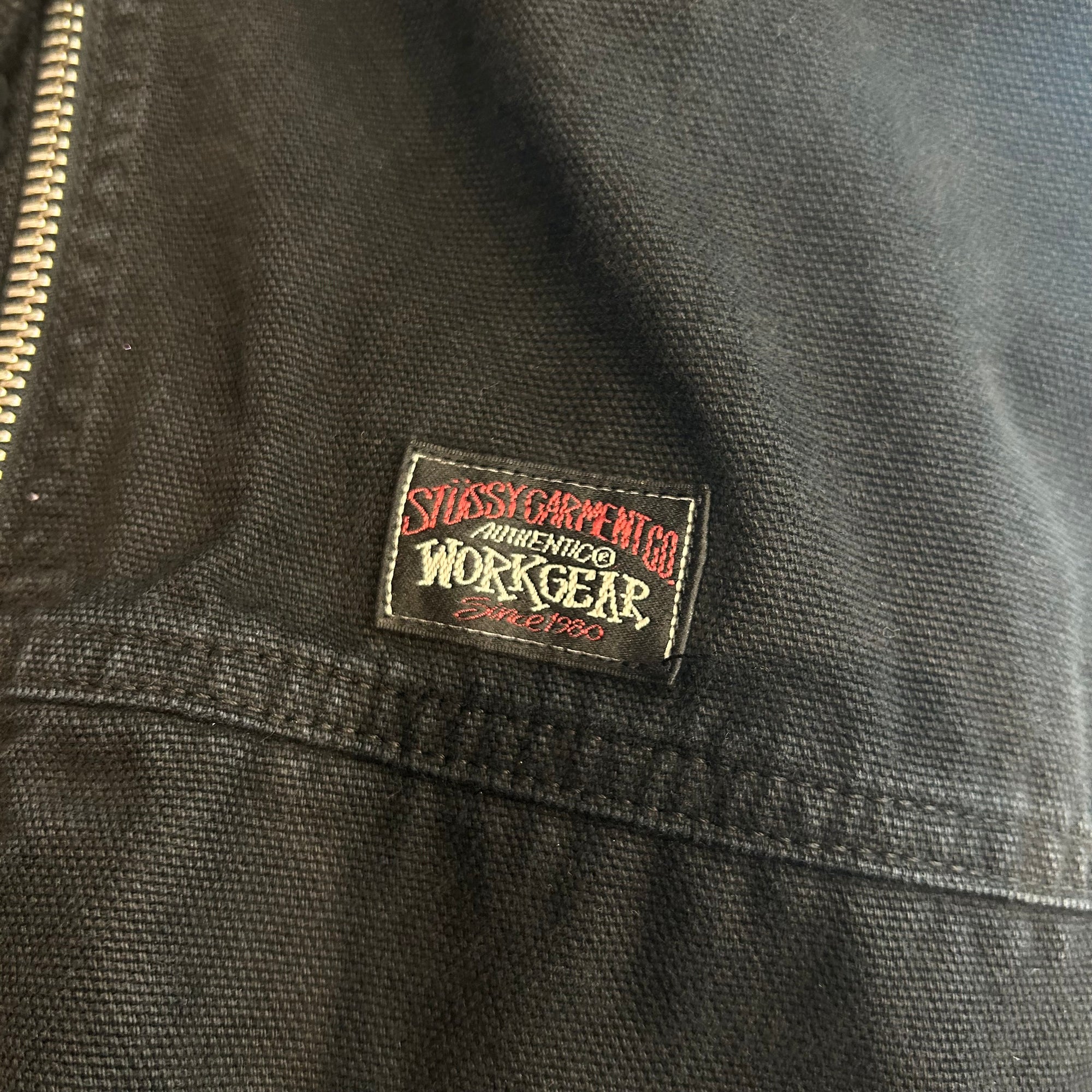 STUSSY WORKGEAR HOODED WORK JACKET ‘BLACK’