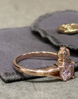 VIVIENNE WESTWOOD ROSE GOLD GEM ORB RING ‘PINK’