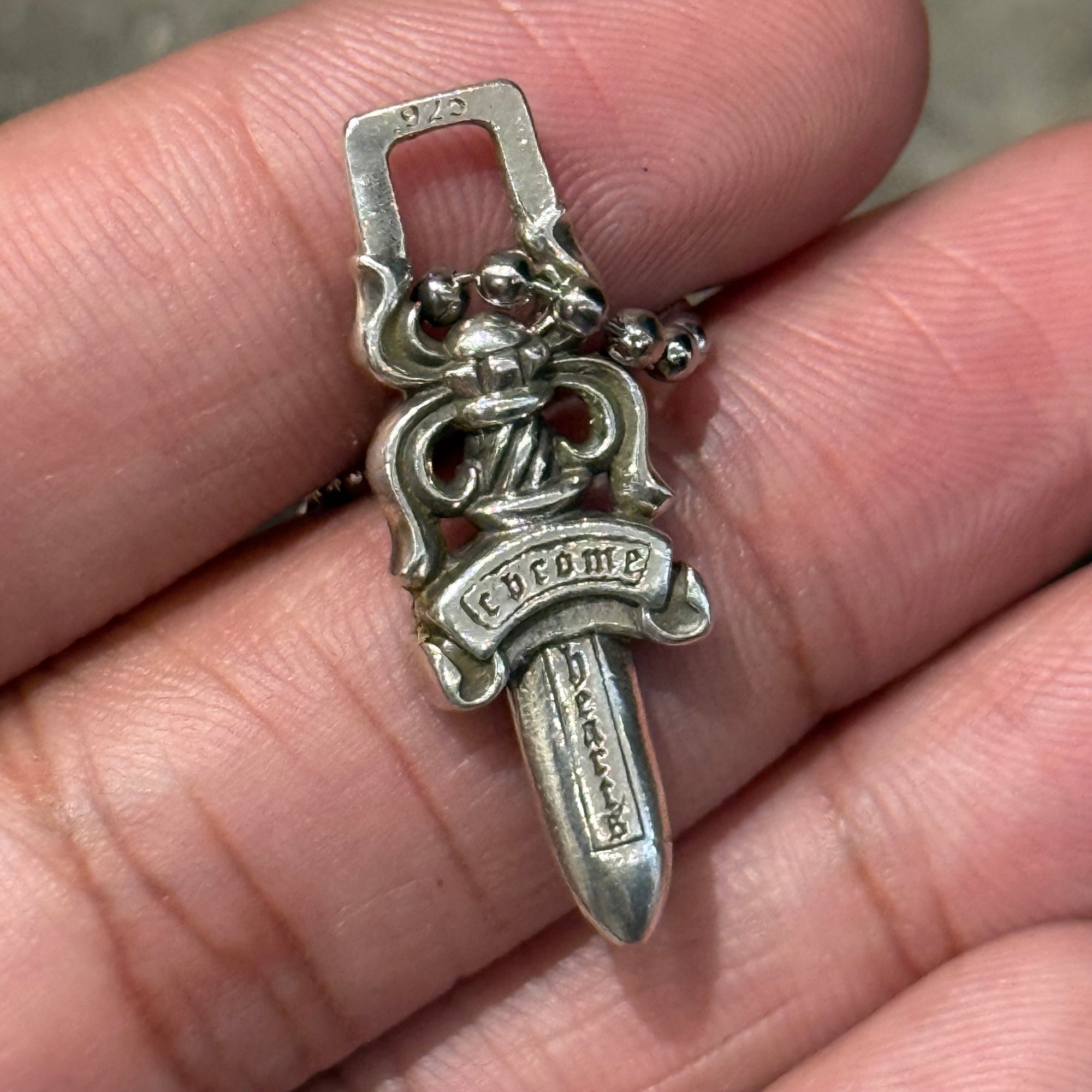 CHROME HEARTS DAGGER ZIPPER NECKLACE ‘SILVER’