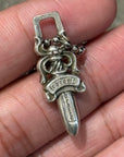 CHROME HEARTS DAGGER ZIPPER NECKLACE ‘SILVER’