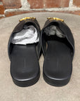 BALENCIAGA CALFSKIN LEATHER COSY BB MULES ‘BLACK’